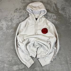 Naruto Shippuden Collection Sasuke streetwear graphic white hoodie mens Large